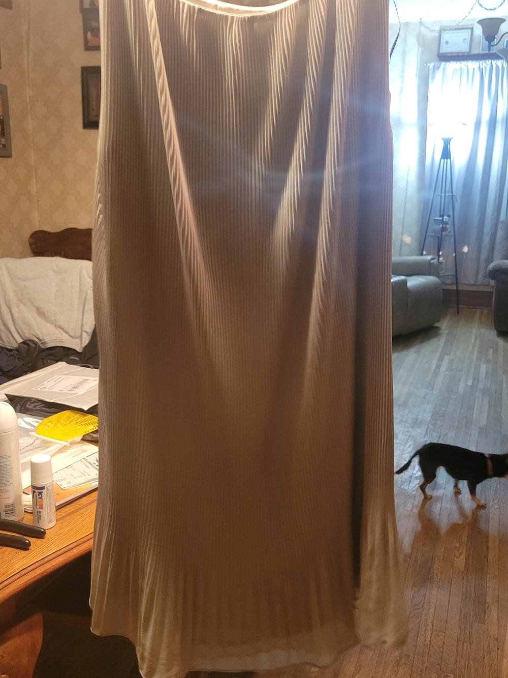 Maurices Olive Green Pleated Maxi Skirt Dress